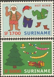 Suriname Republiek 1173/1174 Kerst en Kind 2002 Postfris