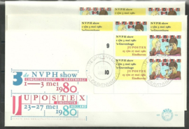 Variant FDC E184 Onbeschreven met open klep ( 3 stuks)