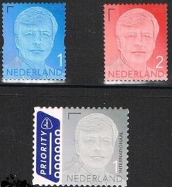 Nvph 3373/3375 Koning Willem Alexander (Kroon 2015) Gestanst Postfris