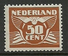 Nvph 391a 50 ct Vliegende Duif Postfris (hor. watermerk)