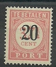 Nederlands Indië Port 40 Postfris