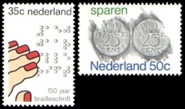 Nvph 1077/1078 150 Jaar Braille Postfris