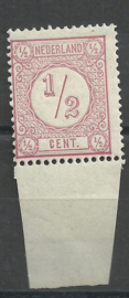 Nvph  30BI (13½×13¼) ½ ct Cijferzegel Type I 1894 Postfris (2)