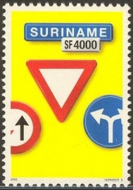 Suriname Republiek 1148 Verkeersbord 9e Uitgifte 2002 Postfris