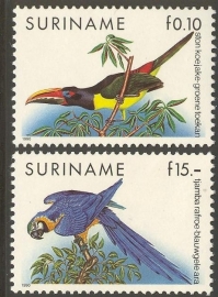 Suriname Republiek  685/686 Vogels 1991 Postfris