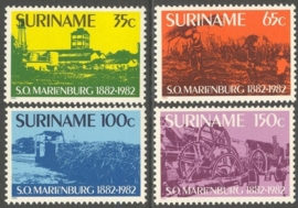 Suriname Republiek 308/311 100 Jaar Suikeronderneming 1982 Postfris