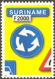 Suriname Republiek 1082 Verkeersbord 4e Uitgifte 2000 Postfris