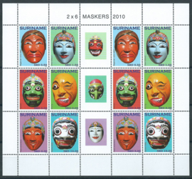 Suriname Republiek 1764/1769V Maskers 2010 Postfris (Compleet Vel)