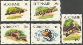 Suriname Republiek 613/617 Otters 1989 Postfris