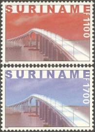 Suriname Republiek 1071/1072 Opening Brug Suriname Rivier 2000 Postfris