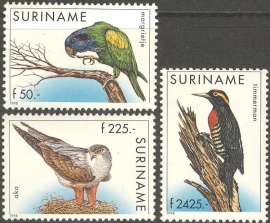 Suriname Republiek  979/981 Vogels 1998 Postfris
