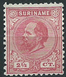 Suriname   3D (11½ × 12)  2½ct Willem III Ongebruikt (1)