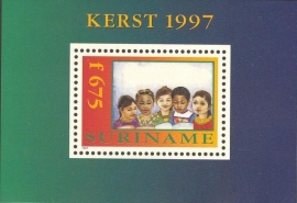 Suriname Republiek  964 Blok Kerstzegels 1997 Postfris