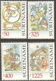 Suriname Republiek  998/1001 Kerstzegels 1998 Postfris