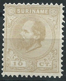 Suriname   6C (12½ × 12)  10ct Willem III Ongebruikt (1)