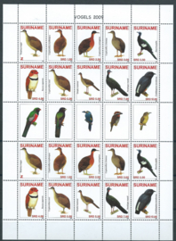 Suriname Republiek 1593/1602V Vogels 2009 Postfris (Compleet Vel)