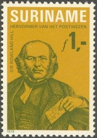 Suriname Republiek 185 100ste Sterfdag Sir Rowland Hill 1979 Postfris