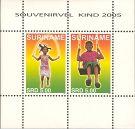 Suriname Republiek 1355 Blok Kinderzegels 2005 Postfris