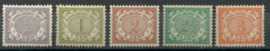Nederlands Indië  40/47 Cijferzegels 1902/1909 Postfris (1)