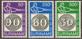 Suriname Republiek  776/778 Int. Postzegeltent. Brasiliana 1993 Postfris