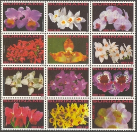 Suriname Republiek 1729/1740 Orchideeën 2010 Postfris