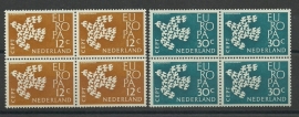 Nvph 757/758 Europa 1961 in Blokken Postfris