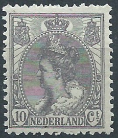 Nvph  62 10 ct Koningin Wilhelmina Bontkraag Postfris (1)