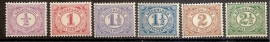 Nvph  50/55 Cijferzegels 1899-1913 Ongebruikt