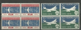 Nvph 729/730 K.L.M.zegels in Blokken Postfris