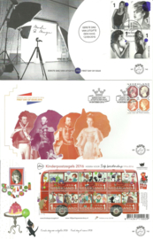 FDC Jaargang 2016 compleet onbeschreven met open klep E726a/743b