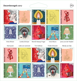 Nvph V3588/3597 Decemberzegels 2017 Postfris