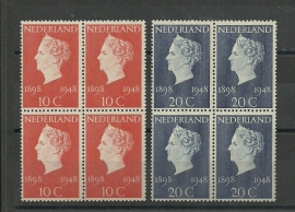 Nvph 504/505 Jubileumzegels in Blokken Postfris