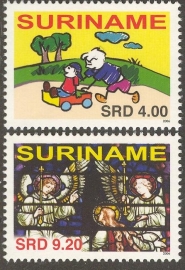 Suriname Republiek 1401/1402  Kinder en Kerst zegel 2006 Postfris