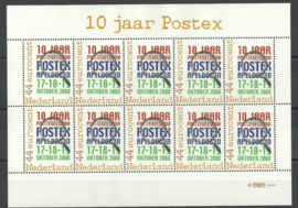 Persoonlijk Postzegelvel 10 Jaar Postex 2008 Postfris (loep)