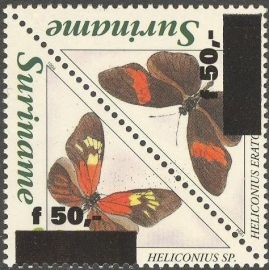 Suriname Republiek  903/904 Hulpuitgifte Vlinders 1996 Postfris