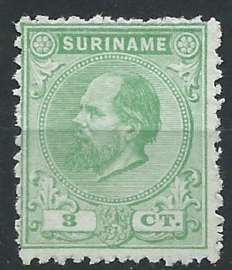 Suriname   4C (12½ × 12)  3ct Willem III Ongebruikt (2)