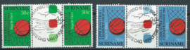 Suriname Republiek 416/417 BPA CISM Basketball Kampioenschappen 1984 Afgestempeld (1e dag, foutieve datum)