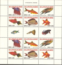 Suriname Republiek 1395/1400VBP Vissen 2006 Postfris (Compleet vel)