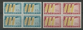 Nvph 784/785 Anti Honger Jaar 1963 in Blokken Postfris