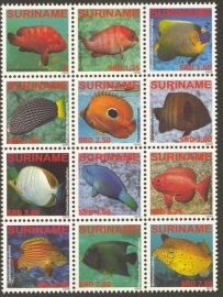 Suriname Republiek 1616/1627 Vissen 2009 Postfris