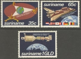 Suriname Republiek 280/282 Ruimtevaart 1982 Postfris