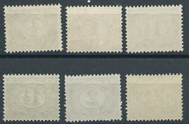 Nvph  50/55 Cijferzegels 1899-1913 Postfris ( 3)