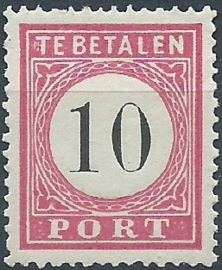Nederlands Indië Port  7A  10 ct (13½×13¼) Type III  Postfris (1)