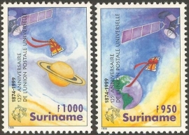 Suriname Republiek 1042/1043 125 Jaar UPU 1999 Postfris