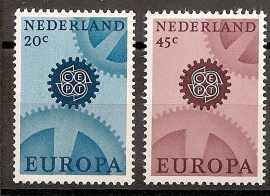 Nvph  882/883 Europa 1967 Postfris