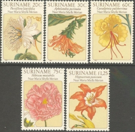 Suriname Republiek 237/241 Bijzondere Bloemen 1981 Postfris