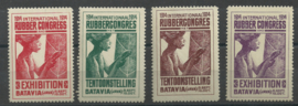 Nederlands Indië 1914 Internationaal Rubbercongres tentoonstelling Batavia Postfris (Sluitzegels)