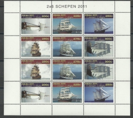 Aruba V568/573 Klassieke Zeilschepen 2011 Postfris  (Compleet Vel)