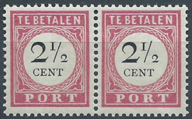 Nederlands Indië Port 14 + 14a 2½ct  1892-1909 (Lange Breukstreep) Postfris (1)