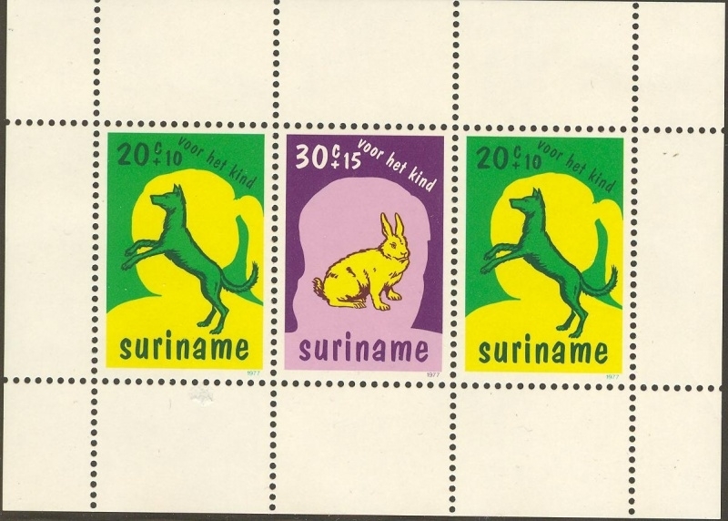 Suriname Republiek 107 Blok Kinderzegels 1977 Postfris